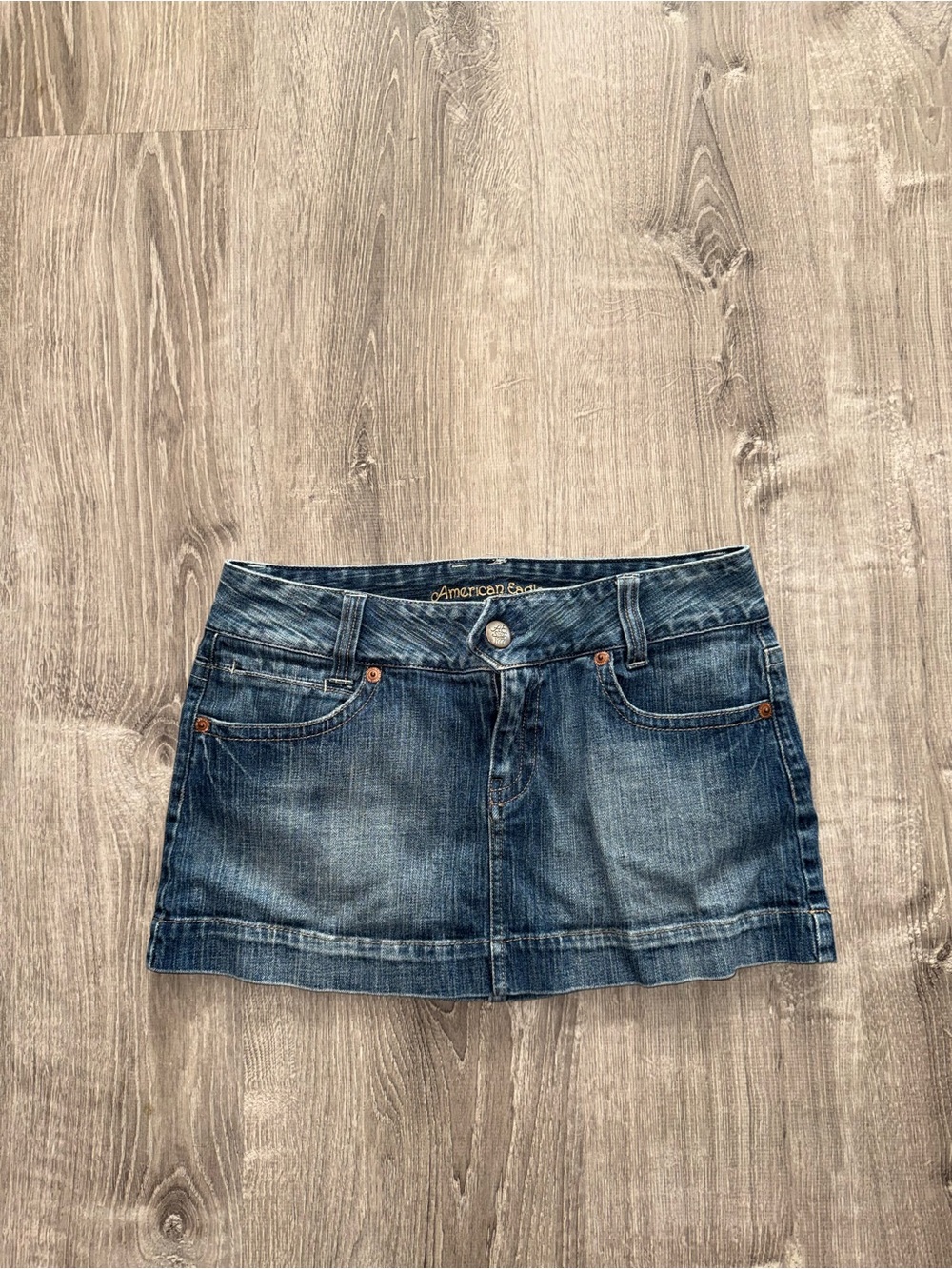 Vintage American Eagle Outfitters Blue Denim Mini Skirt